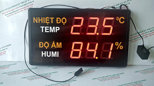 Đồng hồ đo nhiệt độ, độ ẩm lớn
