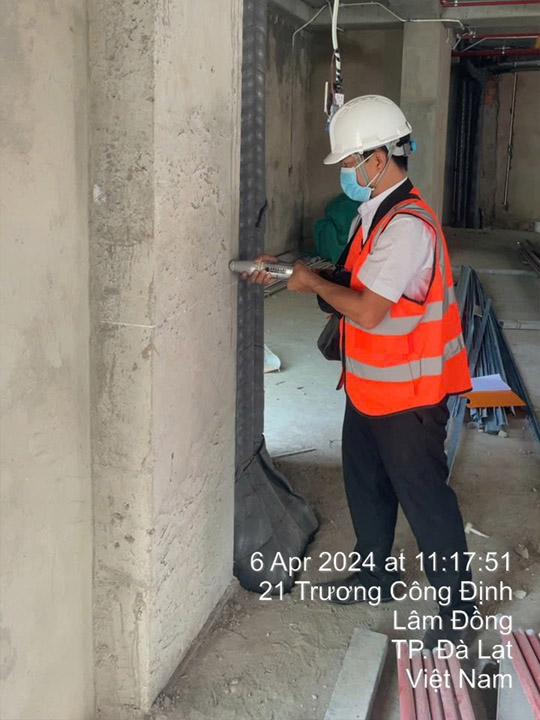 Hình ảnh kiểm định công trình thực tế - Kiểm Định Chất Lượng Xây Dựng HCM
