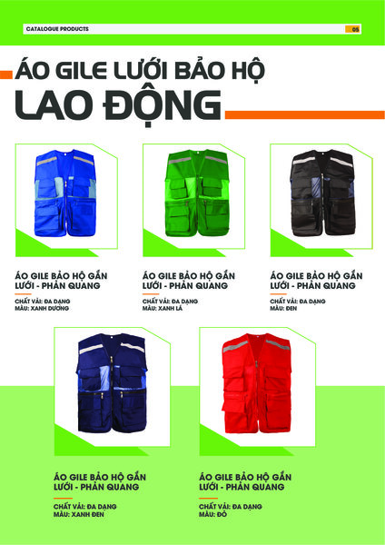 Áo Gile lưới bảo hộ lao động