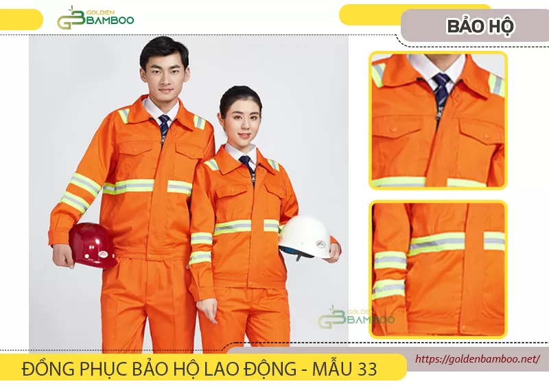 Đồng phục bảo hộ lao động mẫu 33 - Xưởng May Đồng Phục Golden Bamboo - Công Ty Golden Bamboo