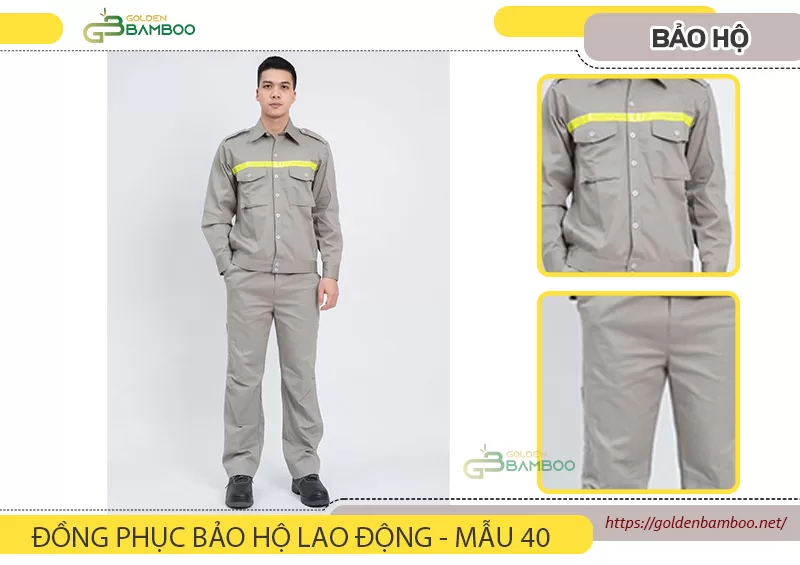 Đồng phục bảo hộ lao động mẫu 40 - Xưởng May Đồng Phục Golden Bamboo - Công Ty Golden Bamboo