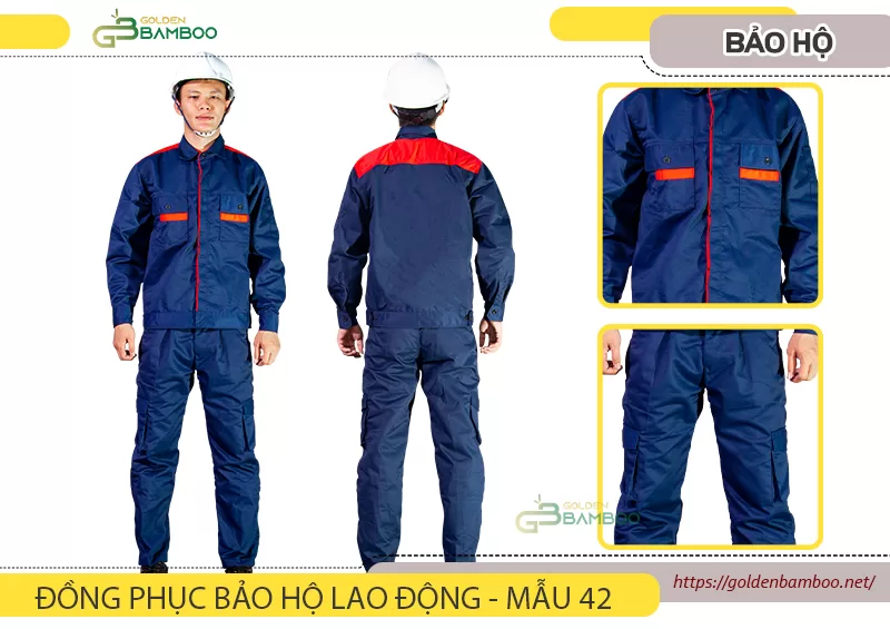 Đồng phục bảo hộ lao động mẫu 42 - Xưởng May Đồng Phục Golden Bamboo - Công Ty Golden Bamboo