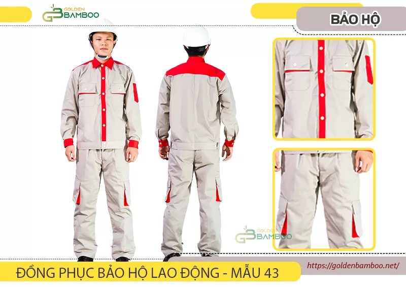 Đồng phục bảo hộ lao động mẫu 43 - Xưởng May Đồng Phục Golden Bamboo - Công Ty Golden Bamboo