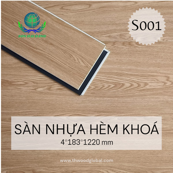 Sàn nhựa hèm khóa S001 - Ván ép TH  -  Công Ty Trách Nhiệm Hữu Hạn Thương Mại Gỗ TH