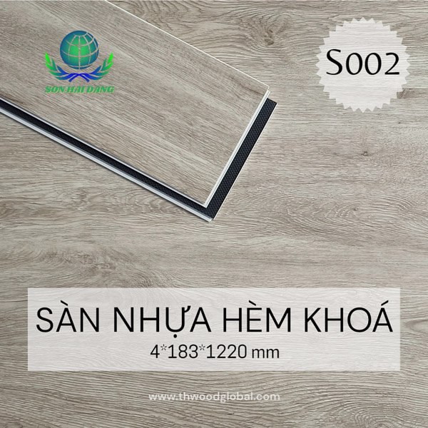 Sàn nhựa hèm khóa S002 - Ván ép TH  -  Công Ty Trách Nhiệm Hữu Hạn Thương Mại Gỗ TH