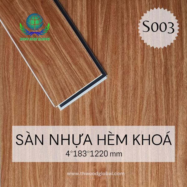 Sàn nhựa hèm khóa S003 - Ván ép TH  -  Công Ty Trách Nhiệm Hữu Hạn Thương Mại Gỗ TH