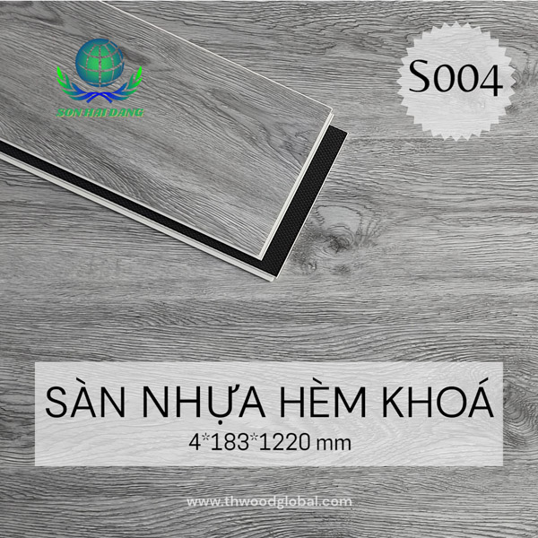 Sàn nhựa hèm khóa S004 - Ván ép TH  -  Công Ty Trách Nhiệm Hữu Hạn Thương Mại Gỗ TH