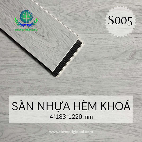 Sàn nhựa hèm khóa S005 - Ván ép TH  -  Công Ty Trách Nhiệm Hữu Hạn Thương Mại Gỗ TH