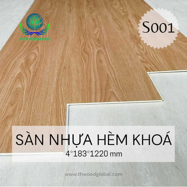 Sàn nhựa hẻm khóa S001 - Ván ép TH  -  Công Ty Trách Nhiệm Hữu Hạn Thương Mại Gỗ TH