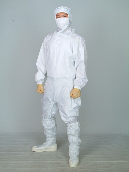 Bộ quần áo phòng sạch liền thân dây kéo đáy quần - Công Ty TNHH Vifitek