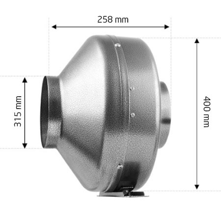 Quạt hút mùi đồng trục phi 100