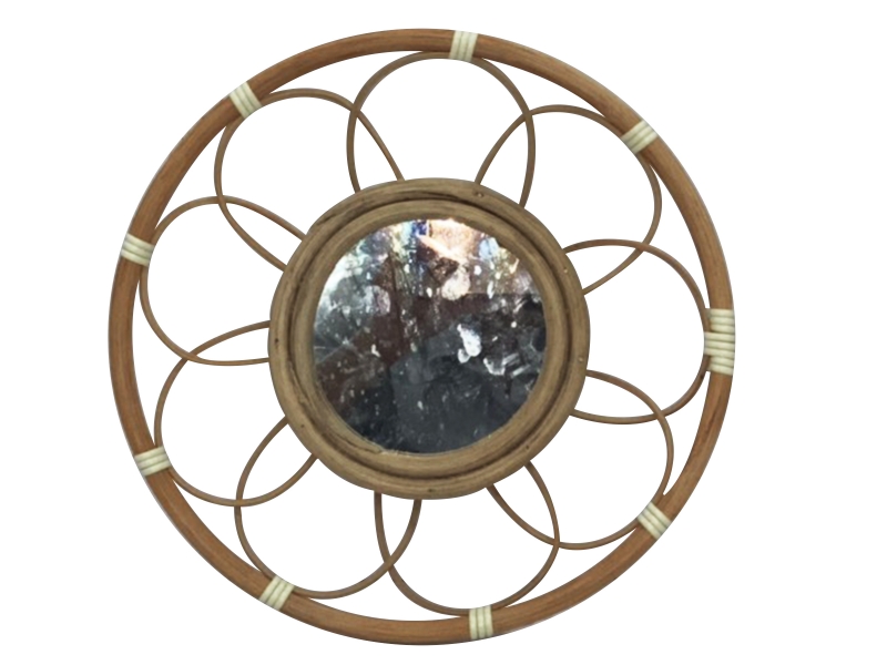 Gương trang trí mây đan