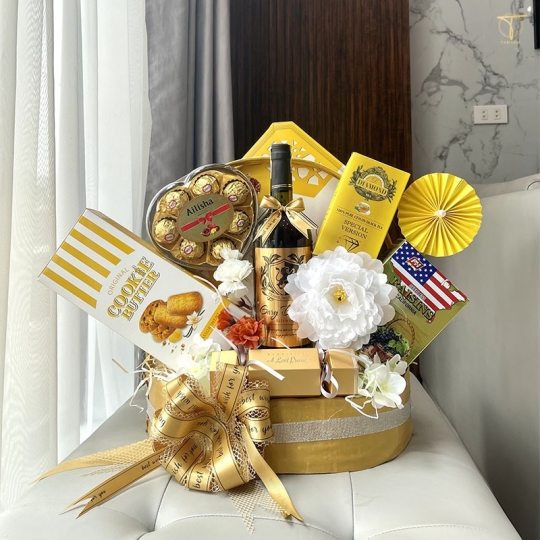 Giỏ quà tết Hamper - set theo yêu cầu - NBP010