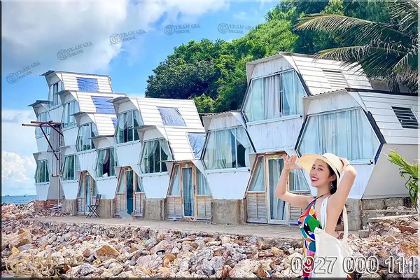 Nhà gỗ homestay hình tổ ong