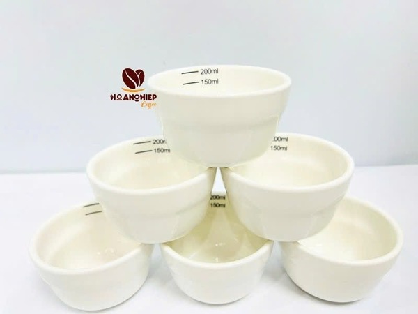 Cốc sứ cupping nếm thử cà phê 200ml