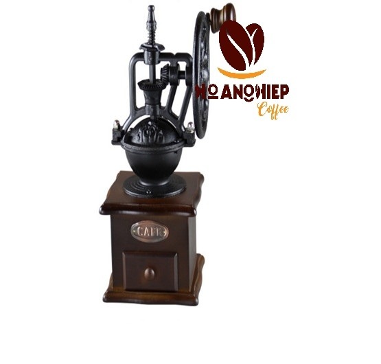 Máy xay cà phê cầm tay bánh xe đứng cỡ nhỏ