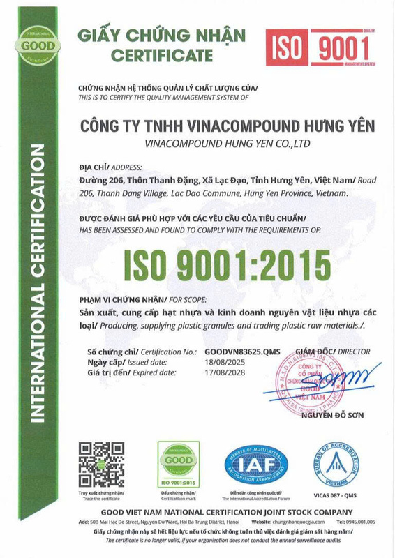 Chứng nhận ISO 9001:2015