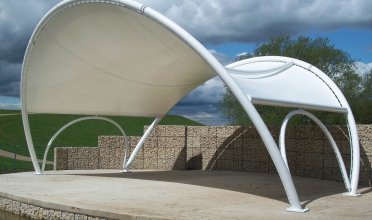 Mái vòm cánh buồm cong - Chi Nhánh Hà Nội - Công Ty CP Tensile Membrane Structure Việt Nam