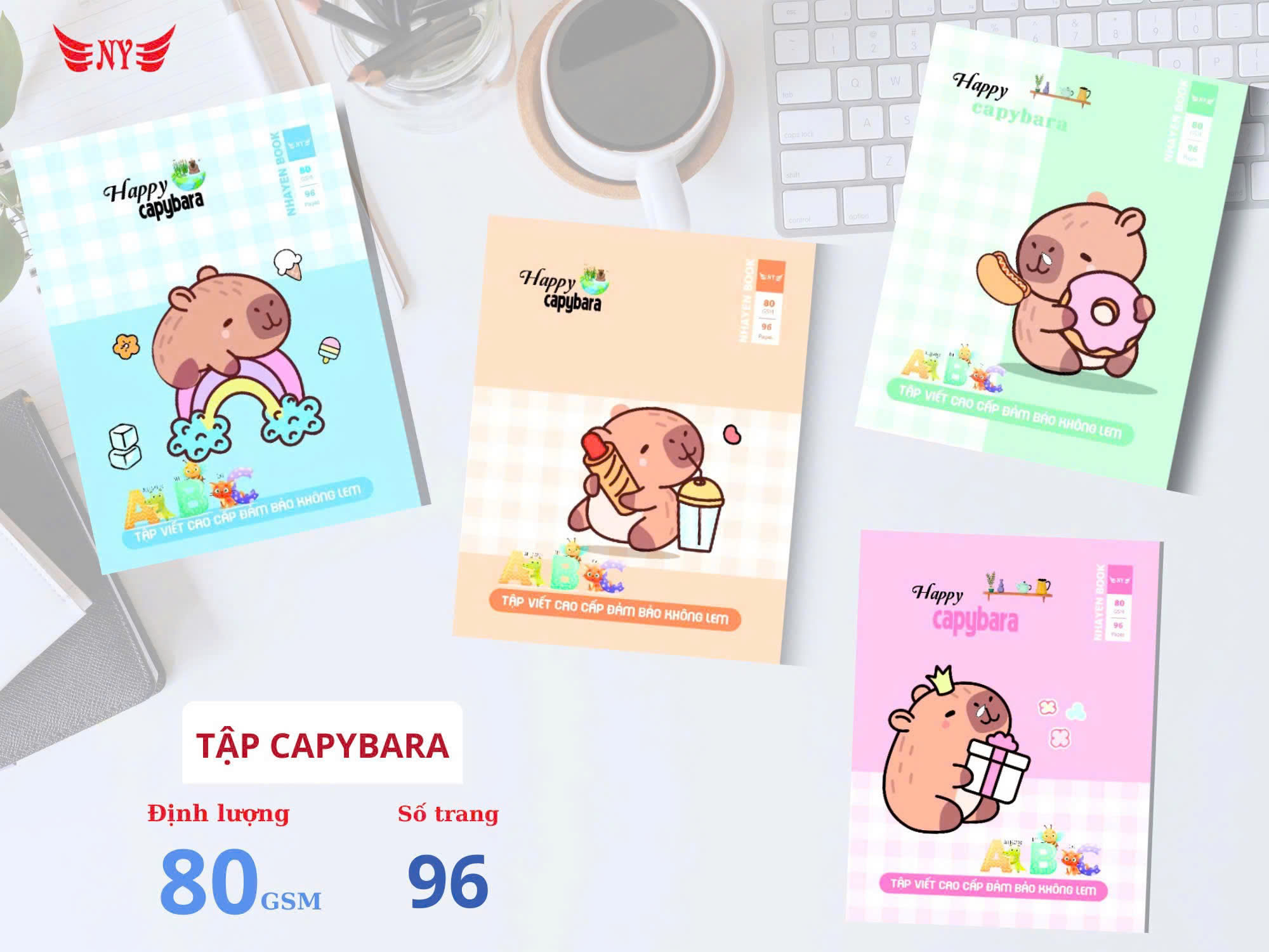 Tập Capybara - Giấy Khải Minh - Công Ty TNHH MTV Sản Xuất Thương Mại Dịch Vụ Giấy Khải Minh