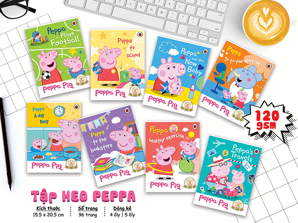 Tập heo Peppa - Giấy Khải Minh - Công Ty TNHH MTV Sản Xuất Thương Mại Dịch Vụ Giấy Khải Minh