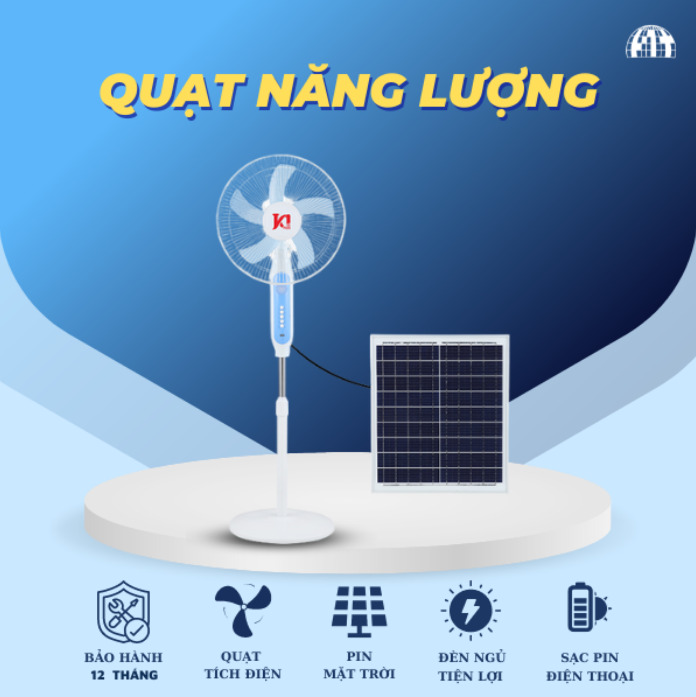Quạt năng lượng mặt trời Jindian JD188L