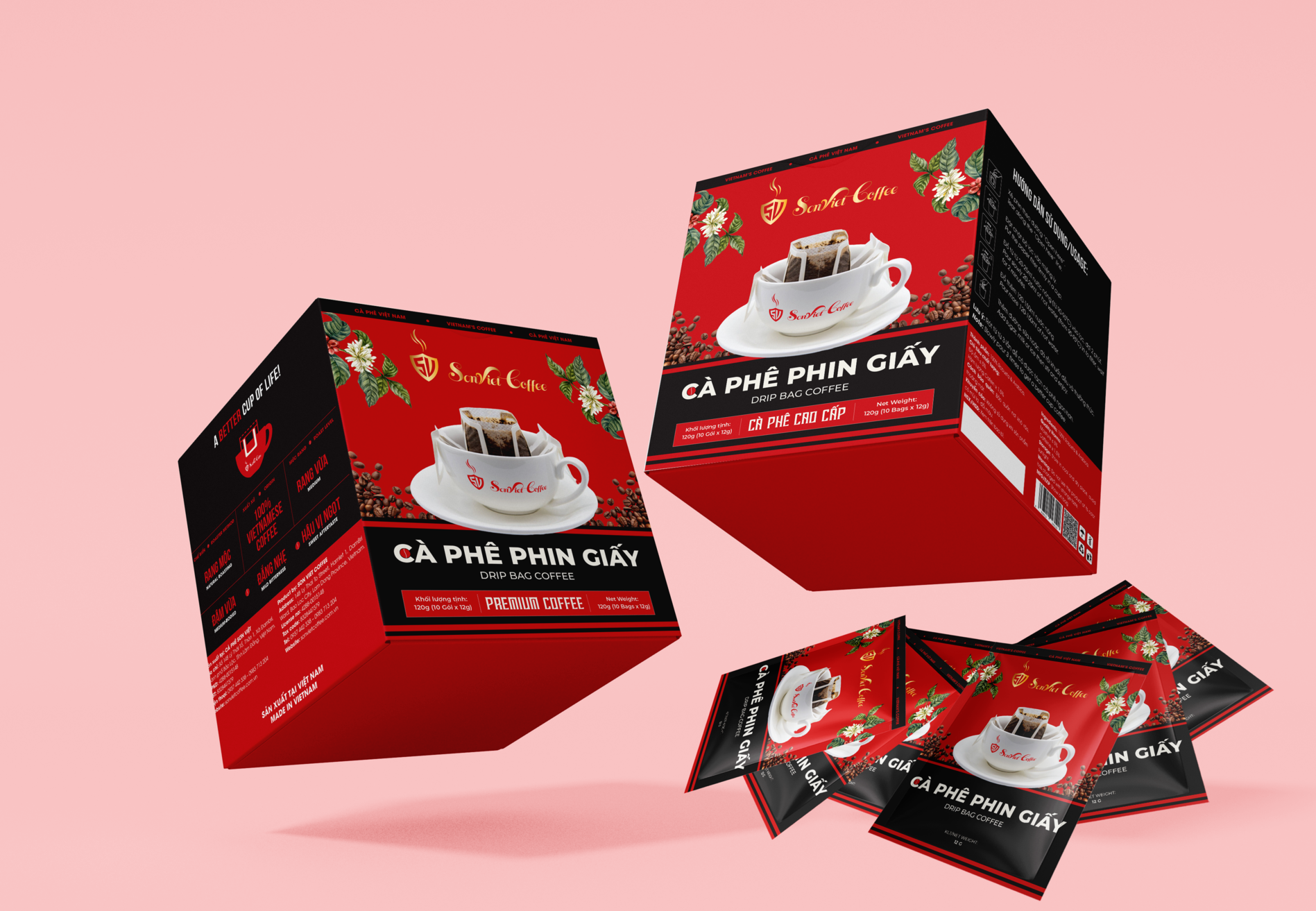 Thiết kế bao bì hộp cà phê phin giấy - Công Ty TNHH Bizbrand