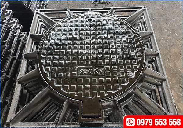 Nắp hố ga gang thân tròn