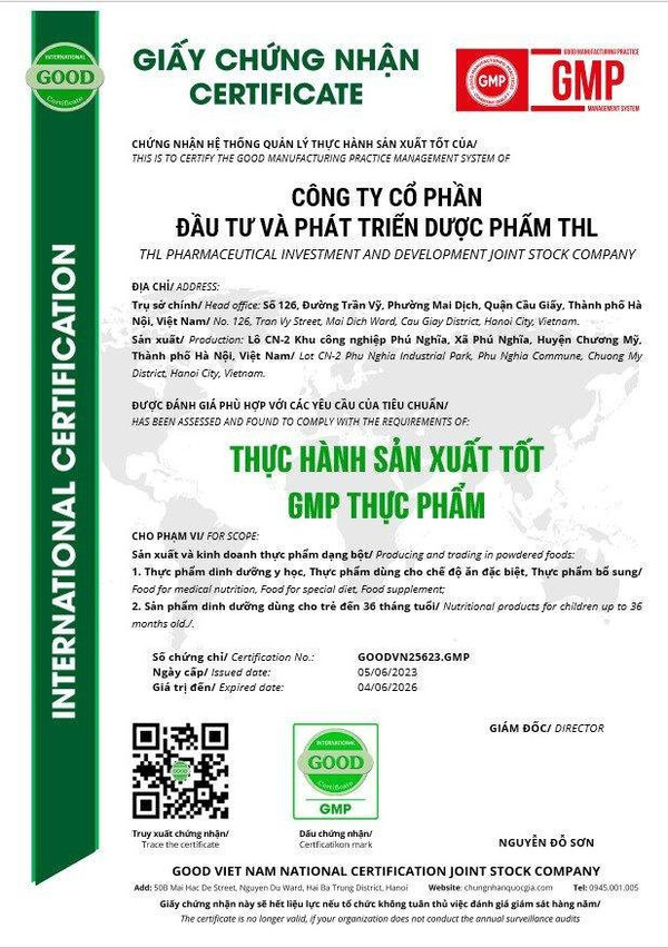  - Công Ty TNHH Tập Đoàn Dinh Dưỡng Gasan