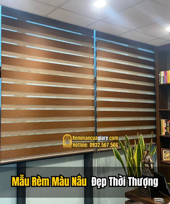 Rèm cửa màu nâu tây Hàn Quốc - Rèm Màn Cửa Phong Vũ - Công Ty TNHH SX - DV - TM Phong Vũ