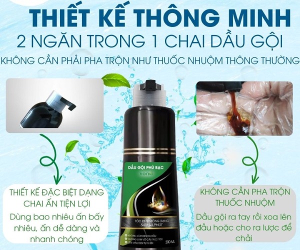 Dầu gội phủ bạc đen tóc Vonvi - Hóa Mỹ Phẩm Hương Mộc - Công Ty Cổ Phần Hóa Mỹ Phẩm Hương Mộc