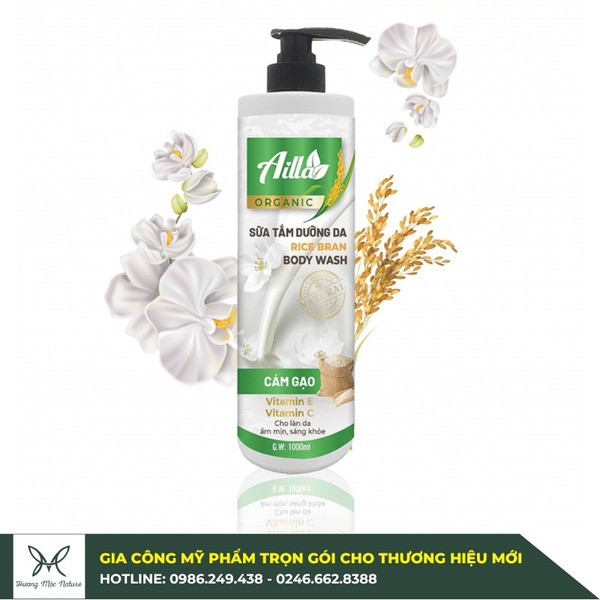 Sữa tắm tinh chất gạo Ailla - Hóa Mỹ Phẩm Hương Mộc - Công Ty Cổ Phần Hóa Mỹ Phẩm Hương Mộc