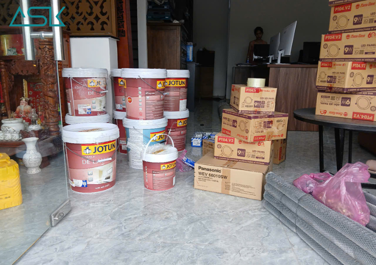 Giao sơn cho công ty Hàm Rồng tại Tân Uyên