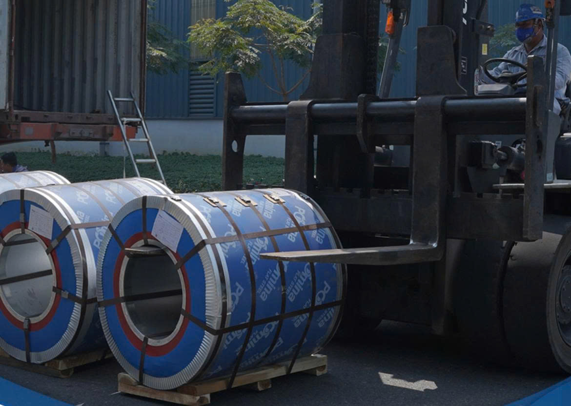Lashing Steel Coil - cuộn tôn, cuộn thép