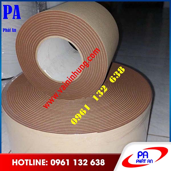 Mút xốp nâu cuộn có keo - Vải Nhung Phát An - Công Ty TNHH Sản Xuất Thương Mại Phát An