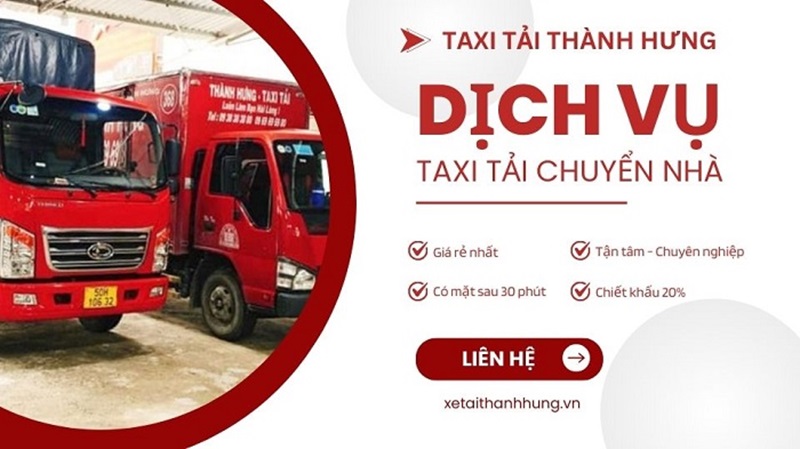 Dịch vụ taxi tải chuyển nhà - Bốc Xếp Hàng Hóa Thành Hưng Việt Nam - Công Ty TNHH Đầu Tư Thương Mại Dịch Vụ Thành Hưng Việt Nam