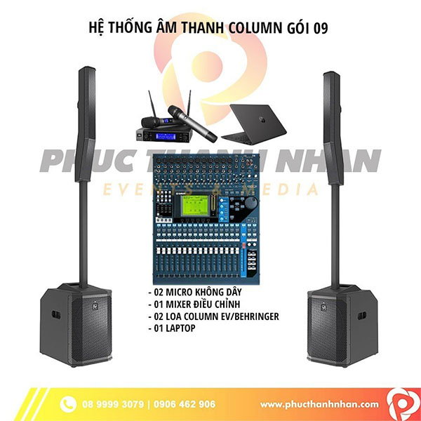 Hệ thống âm thanh Column gói 9 - Phúc Thành Nhân Event & Media - Công Ty TNHH Thương Mại Dịch Vụ Kỹ Thuật Phúc Thành Nhân