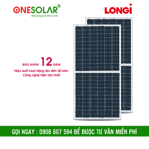 Tấm pin năng lượng mặt trời LONGI 545W - Thiết Bị Năng Lượng Mặt Trời ONE SOLAR - Công Ty TNHH Sản Xuất Nội Thất ONE TABLE