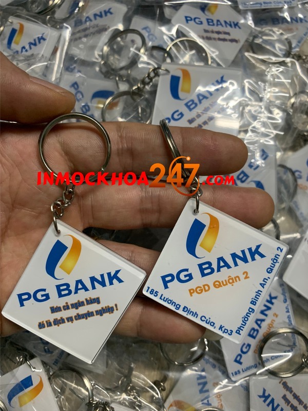 Móc khóa Mica logo doanh nghiệp