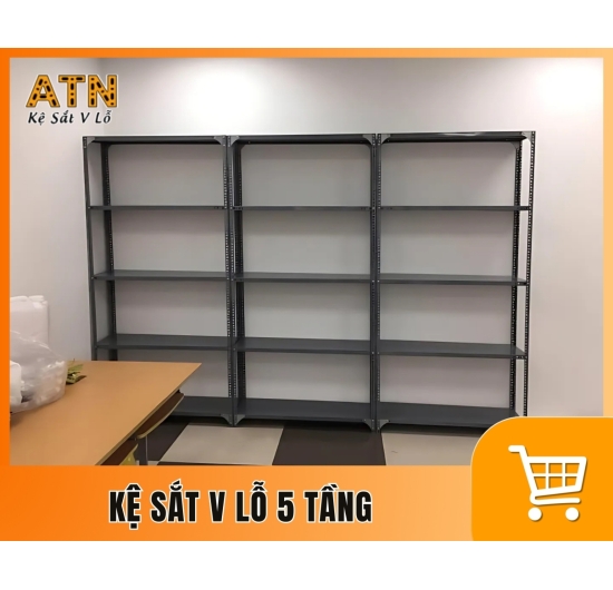 Kệ sắt V lỗ 5 tầng