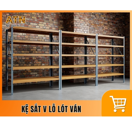 Kệ sắt V lỗ lót ván