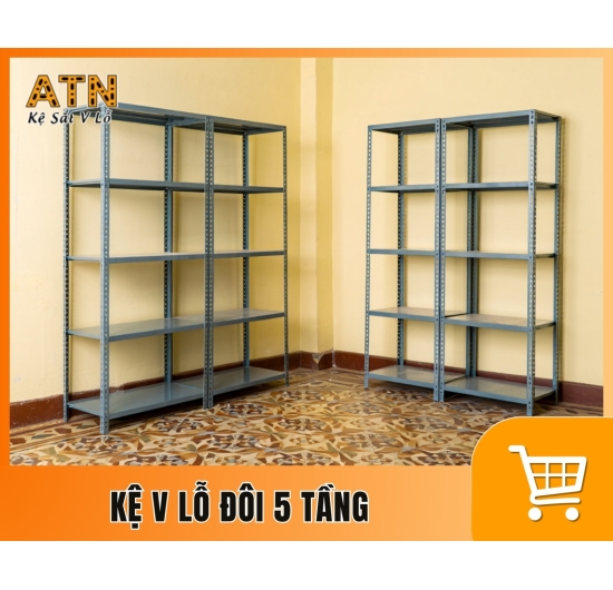 Kệ V lỗ đôi 5 tầng