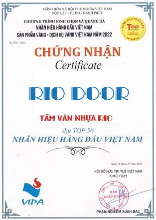 Chứng nhận top 50 nhãn hiệu hàng đầu Việt Nam - Cửa Thuận Thành - Công Ty Cổ Phần Tập Đoàn Thuận Thành Việt Nam