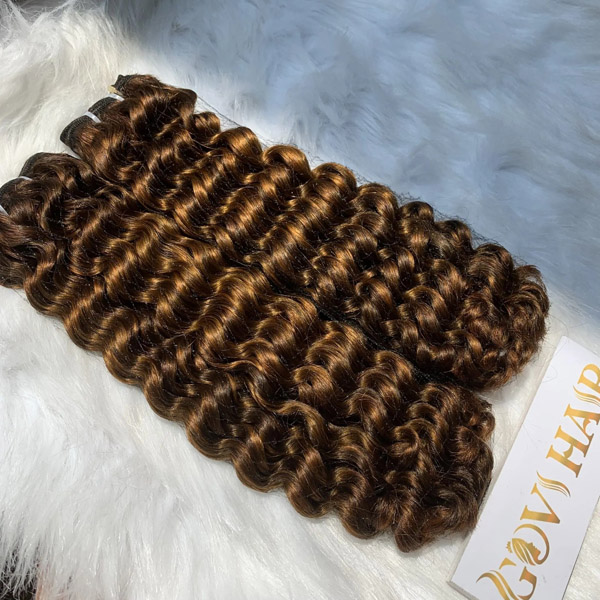 Tóc nối Weft xoăn bồng bềnh