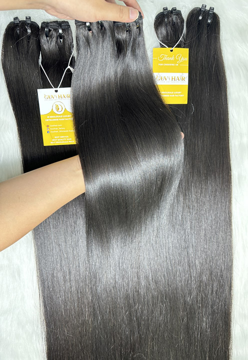 Tóc nối Weft màu đẹp tự nhiên