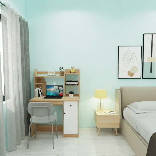 Bàn học đơn có kệ sách
