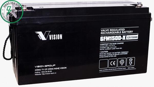 Ắc quy Vision 6FM150MV-X (12V-150AH) - ắc Quy VND Việt Nam - Công Ty TNHH ắc Quy VND Việt Nam