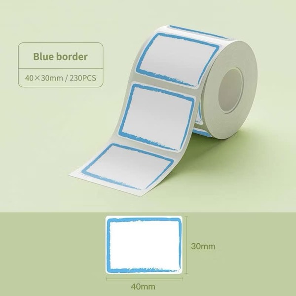 Tem 40x30mm viền xanh