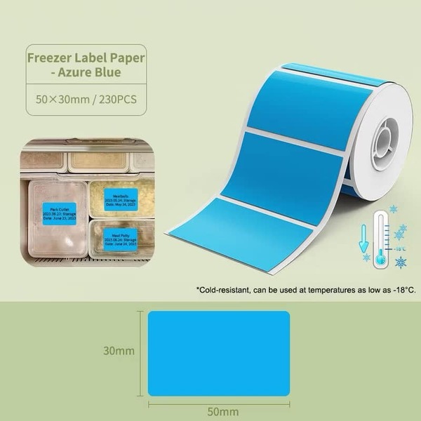 Tem 50x30mm xanh dương