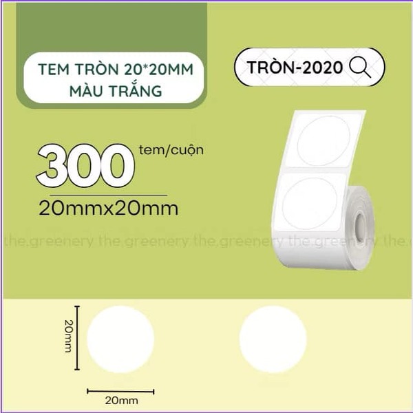 Tem tròn 20x20mm