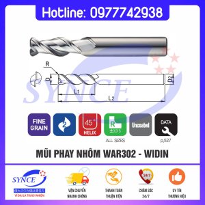 Dao Phay Bo Góc WAR302 2F – Dao Phay Nhôm - Dụng Cụ Cắt Gọt Synce - Công Ty TNHH Thương Mại Synce